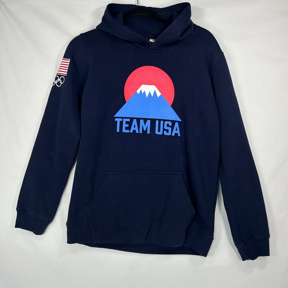 Team USA Tokyo Olympics Hoodie – Navy Blue Mt. Fuji Graphic (Youth L 14/16)